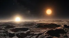 Een Tatooine-achtige planeet onthult hoe werelden zich vormen rond twee zonnen